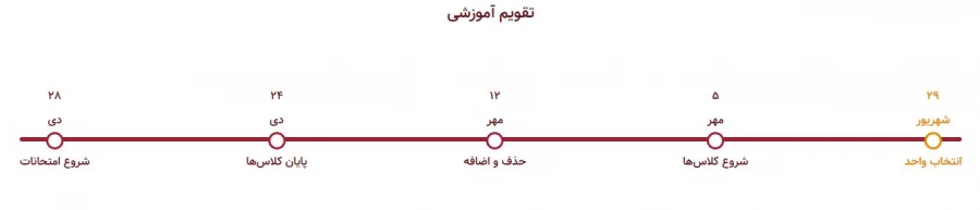 تقویم آموزشی نیمسال اول 1405-1404 2