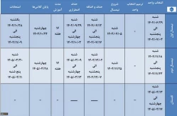 تقویم آموزشی نیمسال اول 1405-1404