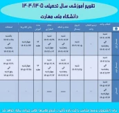 اصلاح تقویم آموزشی نیم سال دوم سال تحصیلی ۱۴۰۴/۱۴۰۵ (بهمن _ ۰۴۲) دانشگاه‌ ملی مهارت
