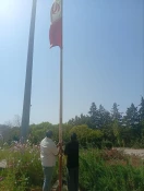آیین اهتزاز پرچم جمهوری اسلامی ایران به مناسبت آغاز سال تحصیلی و روز پرچم 8